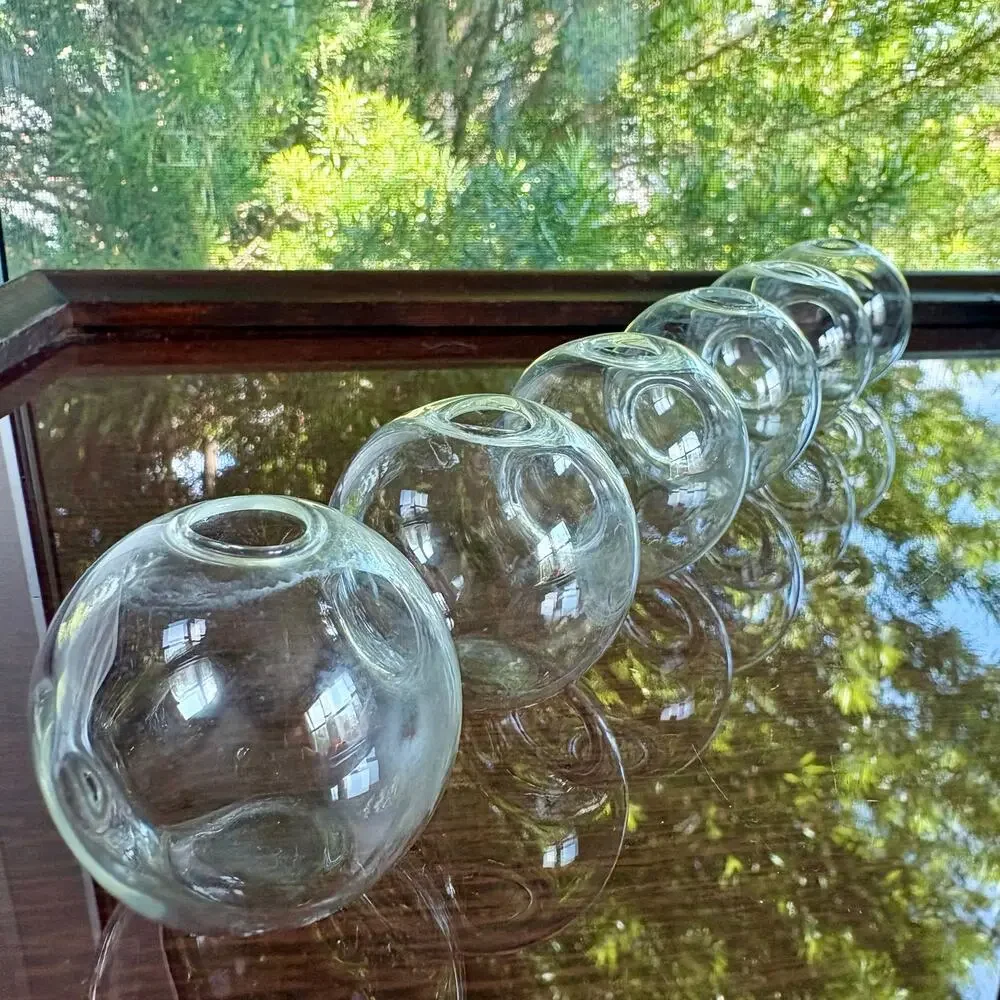 Blown Glass 6-Hole Bud Vase Propagation Tube, 10”